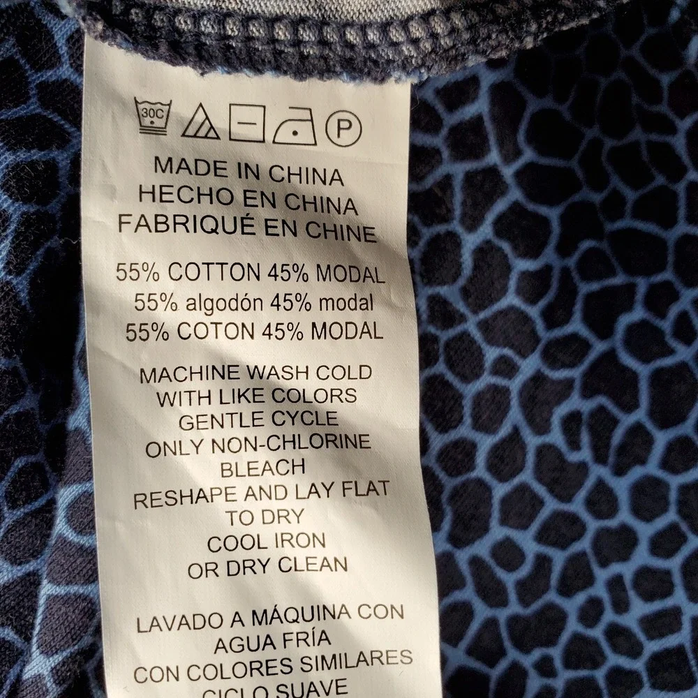 Michael Kors Blouse Women XL Multi Giraffe Print Bell Sleeve Scoop Neck Pullover